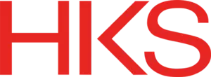 The hks logo on a black background for commercial flooring systems.