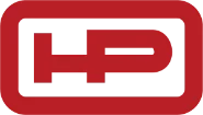 A red and black logo with the word hp, representing commercial flooring systems.