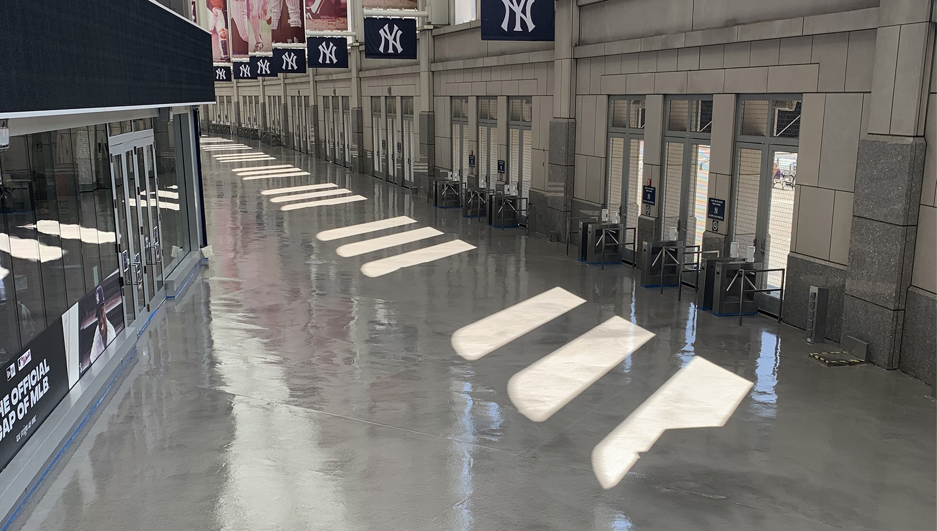 The New York Yankees Stadium is a premier venue for commercial and industrial flooring projects.