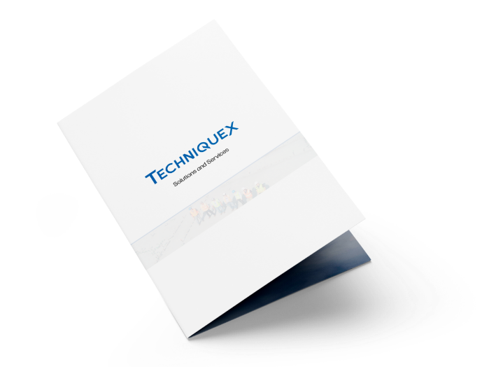 A white brochure with the word technix on it.