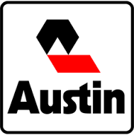 The Austin logo on a white background showcasing commercial flooring systems.