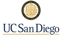 UC San Diego logo with the university’s seal above the text "UC San Diego" in blue and gold.