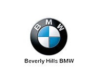 BMW logo with black, blue, and white segments, accompanied by the text "Beverly Hills BMW" underneath.